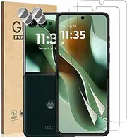 Ranyi [2+2 Pack] for Motorola Razr Ultra Screen Protector + Camera Lens Protector, Anti-Scratch HD Clear No Bubble Soft TPU Screen Protector Protective Film for Motorola Moto Razr Ultra 2025