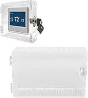 Diyeeni Home Thermostat Guard, Universal Thermostat Lock Box with Key, AC Control Lock Box Cover with 2 Keys, Compatible with Various Model & Shapes Ofthermostat Boxes