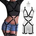 Black Whole Body New Women Body Harness Bra Cage Top Lingerie Adjustable Size`Y1