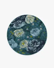 185' Round | Machine Washable Runner Rug | Kid & Pet Friendly | Indoor Rug | Camellia Midnight Tufted Rug | Ruggable