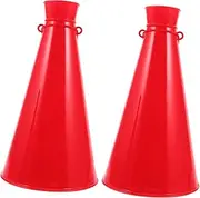 OHPHCALL 2pcs Amplifier Microphone Speaker Sport Cheering Props Megaphone Prop The Loud Cup Noise Maker Cheerleading Megaphone Noise Maker Megaphone Loud Megaphone Plastic Red