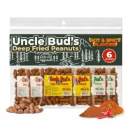 Uncle Bud's Deep Fried Peanuts In Shell (Spicy 6-Pack), Hot Peanuts, Spicy Pe...