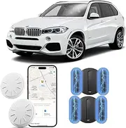 Hongtop H Car GPS Tracking Device for Vehicles,Cars etc,2PCS Real Time GPS Tracker for Car Work with Find My (iOS Only),Tracking Devices for Cars Hidden with Magnetic Case,No Monthly Fee (Black)