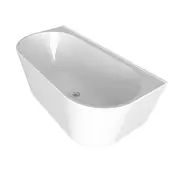 Napoli Back to Wall Freestanding Bath 1500mm White PRBTW1500