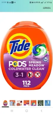 Tide Pods Laundry Detergents Soap Packs, Spring Meadow, 112 Ct