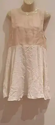 BNWT Alice McCall size 8 Beige Silk Soft Mini Dress with Back Cut-out New!