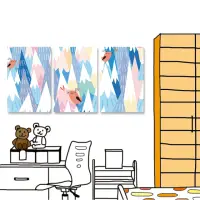 在飛比找momo購物網優惠-【24mama 掛畫】三聯式 油畫布 兒童房 裝飾 可愛 插