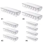1/2/3/4Pcs Egg Container Refrigerator Egg Organizer with Lid for Home Kitchen