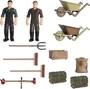 Britains Farm Toys, Farm Toys 12Pcs/Set Simulation Realistic Farmer People Figurines Miniature for Kids Toddlers