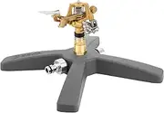 GEKA Circular and Sector Sprinkler V 80 B (Throwing Distance Approx. 13 m, 2-4 Bar, Sector 20°-360°, Swing Lever Sprinkler, Garden Watering) 17.0012.9