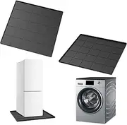 2Pcs Mini Fridge Silicone Mat with Raised Edge 23.6"x23.6" Non Slip Washable Refrigerator Mat Waterproof Sink Protector Mat Under Mini Refrigerator Washing Machine Dishwasher Floor (2 PCS)