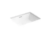 Brazn Rectangle Undermount Bathroom Sink, White