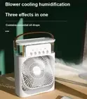 Small USB Portable Mini Cooling Desk Fan Mist Aircon Travel Quiet LED ICE Water