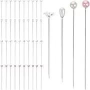 VILLFUL 200pcs Pearlescent Wedding Flower Pins Unique Straight Pins for Sewing Craft Projects Durable for DIY Dress Decoration and Quilting