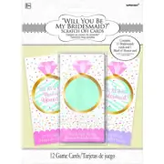 WILL YOU BE MY BRIDESMAID MAID OF HONOR scratch off cards proposal reveal bride