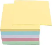 MEI YI TIAN 500 Sheets Bright Color Non-Sticky Blank Notes Cube 3x3 Inch 5 Colors Memo Paper Memo Pad Cubes for Taking Notes Reminders Writing Supplies