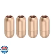 Uxcell Leather Cord End Clasp, 4pc 5mm Hole Leather Clasps, Cord End Caps Clo