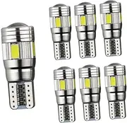 JECOMPRIS 10PCS LED Error T10 Car Bulbs 6 SMD Lights for Enhanced Visibility and Style
