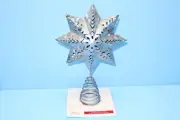 Hallmark SNOWFLAKE STAR Metal Christmas Tree Topper with Coil Spring BRAND NEW