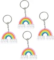 [COLLBATH] Rainbow Pendant Charms Diy Key Ring Pendant Multi-functional Keychain Bag Decorations Random Color