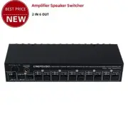 LINEPAUDIO 2 IN 6 OUT Amplifier Speaker Switcher Selector w/ 6.35mm Jack