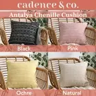 Cadence & Co. Antalya Chenille Cushion Soft Washable Removable Cover 45x45cm