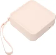 ARTSEWPLY Silicone Tampon Holder Pouch Elegant Milky Design Zipper Closure Soft Skin-like Texture for Young Girls Periods Multi-functional Storage for Menstrual Products and Essentials