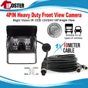 4PIN Heavy Duty 12/24V CCD IR Colour Reverse Reversing Camera Forward View 10M