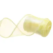 1.5 Inch 3 Yard Sheer Organza Ribbon Shimmer Chiffon Tulle Ribbons Yellow