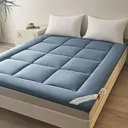 100% Cotton Japanese Futon Mattress - Foldable Floor Bed Mattress, Single/Double Size (120x200, 150x200) - Tatami Mattress for Comfortable Sleep - Perfect for Dorms & Guest Rooms(D,150 x 200cm)