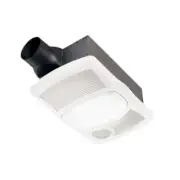 Quiet 110 CFM Bath Fan Ventilator + Heater, Shower Ceiling Exhaust Toilet Light