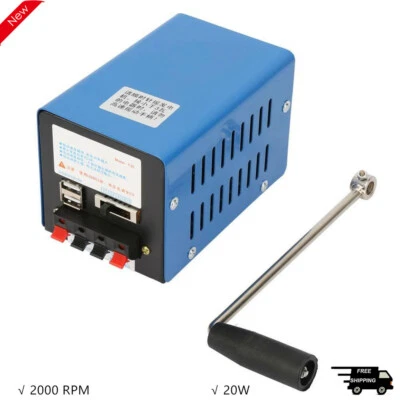 F20 Hand Generator Emergency Hand Crank USB Charger For Phone PC Charging