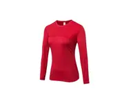 Women'S Compression Tops Long Sleeve Moisture Wicking Workout T-Shirt - Red