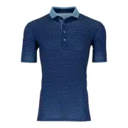 GREYSON OLD ENGLISH FLORAL POLO MALTESE BLUE