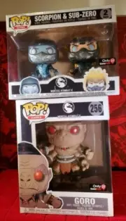 Funko Pop! Games Mortal Kombat - 6” GORO #256 & Scorpion & Sub-Zero 2 pack