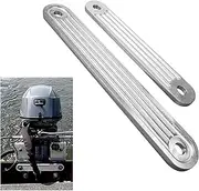 2PCS Cast Aluminum Transom Support Plates TSP-1/TSP-2DP Replacement - 15"x2" & 12"x2" x 3/8" Thick for Top/Lower Bolt Holes Marine Reinforcement