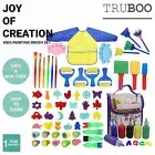 Truboo Kids Painting Brush Set Sponge Toy Children Toddler DIY Tool Kit 30/64Pcs