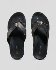 [Skylark] Skylark Men's Sunny Flip Flops Slippers in Black/Tan Size 09 09 Black/Tan