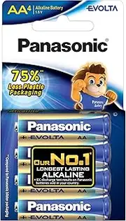 Panasonic Evolta Disposalbe Alkaline Batteries AA 4 Pack (LR6EG/4P)