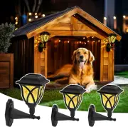 Solar Wall Lantern Dog House Lights, Waterproof Solar Powered Decorative Lights