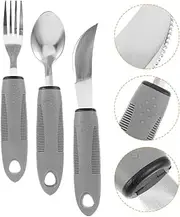 Mobestech Anti-shake Utensils Set for Disabled Elderly Adaptive Eating Set Spoon Fork Knife Assistive Tableware Kit