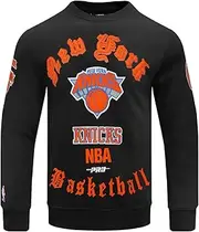 Pro Standard Mens NBA Old English Brushed Back French Terry Crewneck Sweatshirt