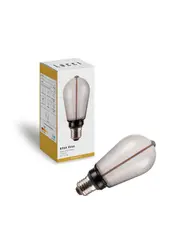 Lucci Sole 3W LED ST64 Pilot ES Globe with Smoke Glass in Warm White