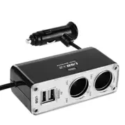Bm-003 5V/1A 2 Usb Ports and 2 Cigarette Sockets Car Charger(Black)