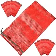 FUNOMOCYA 25pcs Reusable Mesh Produce Bags for Vegetables Storage Net Drawstring Bags Thick Weaving for Onion Potatoes and More for Home and Kitchen Use