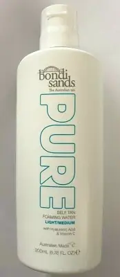 BONDI SANDS - PURE - SELF TAN FOAMING WATER - LIGHT MEDIUM - 200ML - NEW SEALED