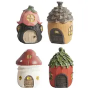 4x Atheia Green Homewares Plant/Pot Decor Fairy Garden Mini Tree House Assorted