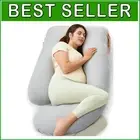 Machine Washable Full Body Pregnancy Pillow with Soft Polyester Filling