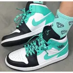 正版 AIR JORDAN 1 MID LSLAND GREEN 蒂芙尼綠 運動 籃球鞋554724-132