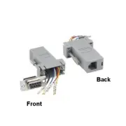 [Lot10] DB9 Female to RJ12(6P6C) Female Modular Adapter Converter Serial Connect
